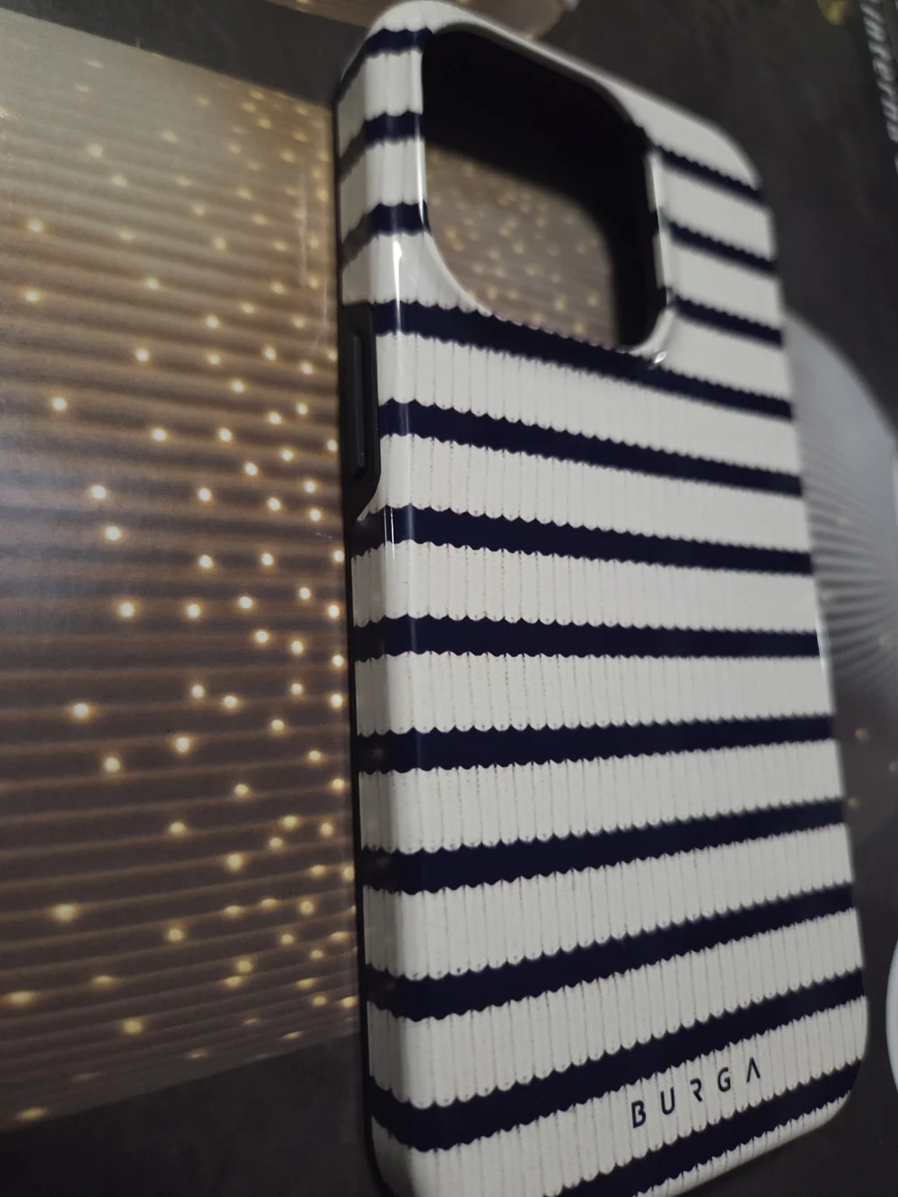Black and White Striped Case for iPhone 14 Pro